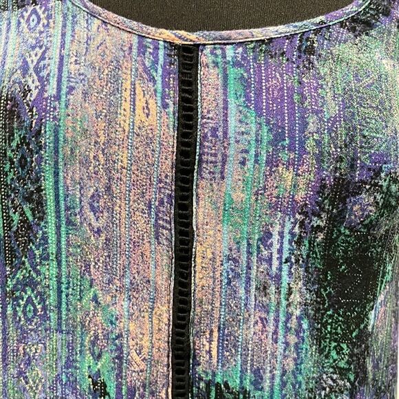 ecote Watercolor Flyaway Back Tank Top S - Picture 3 of 13